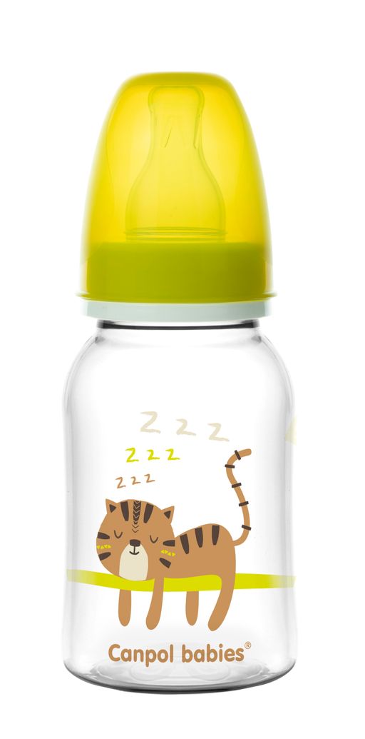 Canpol PP Africa бутылочка с узким горлышком, арт. 59/100, желтого цвета, 120 мл, 1 шт.